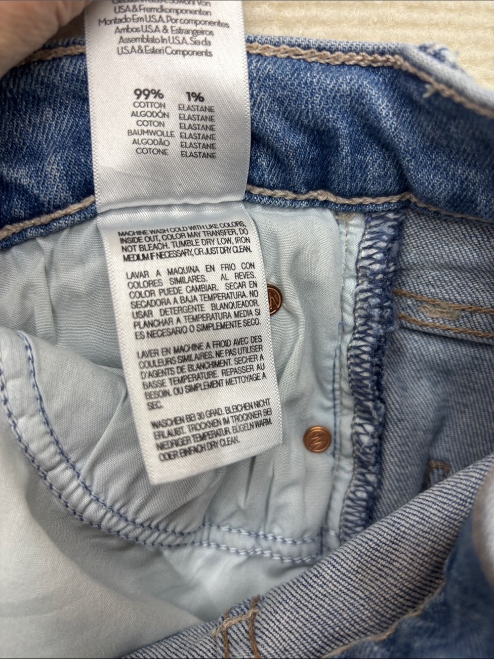 Mother | 27 the pixie dazzler ankle fray boogie down Button-Fly Blue Jeans - Picture 10 of 10